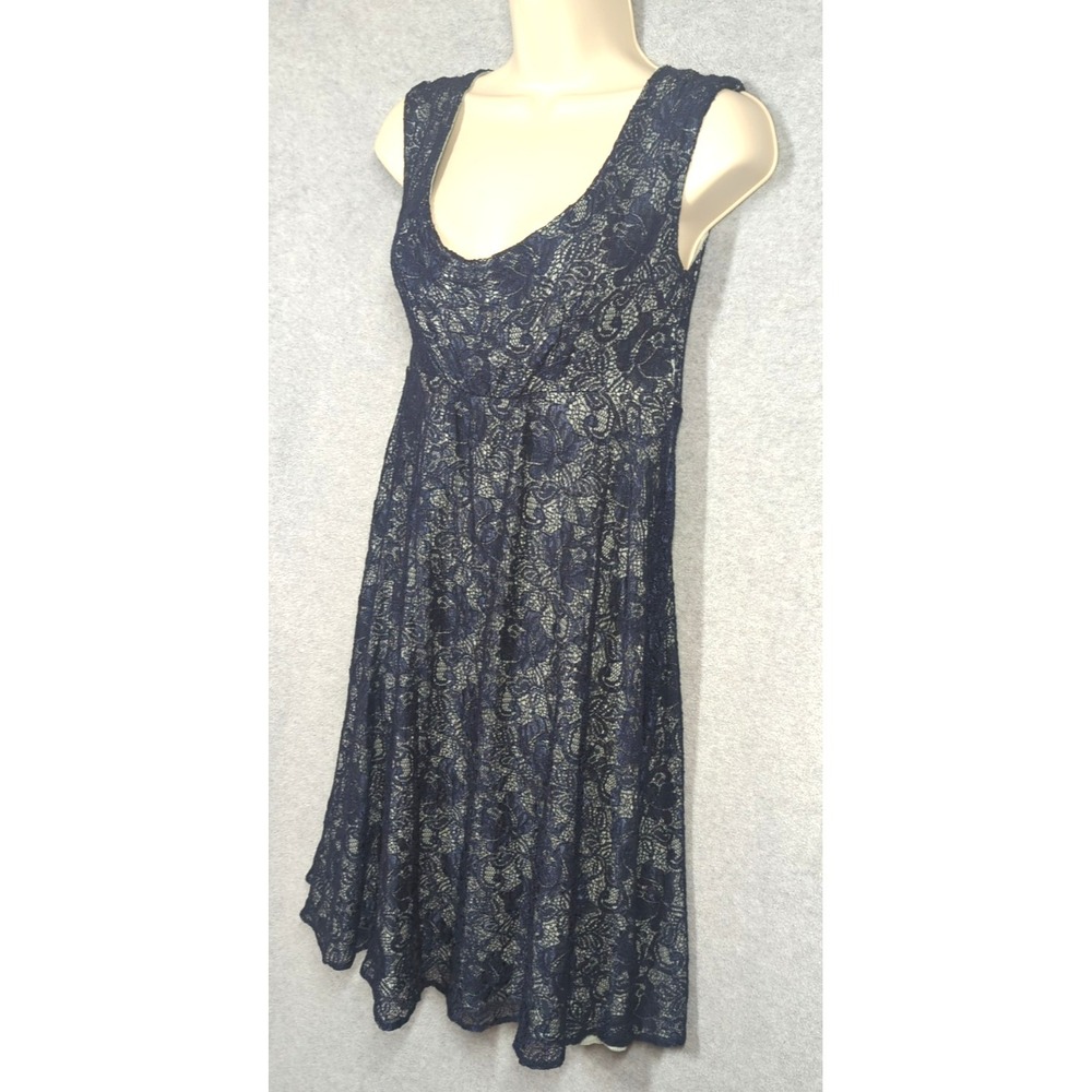 Maternity Lace Dress Blue 2 Tiffany Rose Sleeveless Lined Special Occasion Chic